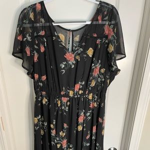 EUC 3x Floral Torrid Midi dress